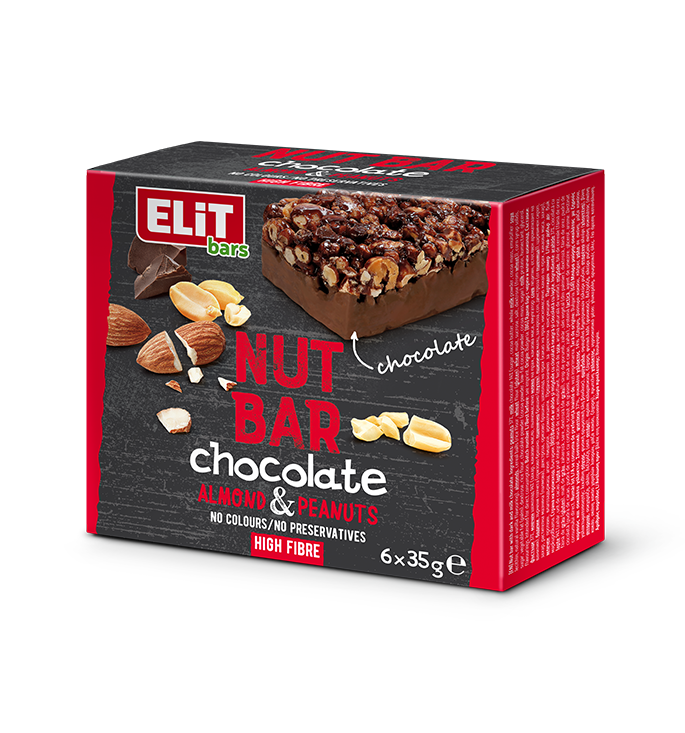NUT BAR WITH DARK AND MILK CHOCOLATE FAMILY PACK 6X35G